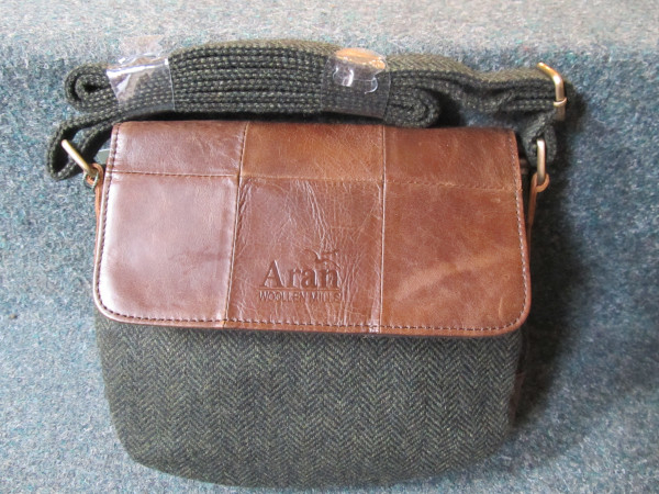 Leather Bag with Dark Flap